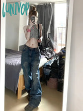 Lunivop Woman New Trend Aesthetics Jeans American Style Japanese Fashion Denim Pants Grunge